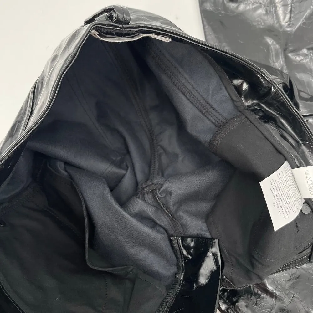 GOOD AMERICAN Pants 00/24 Faux Leather Black Crinkled Crinkle Good Classic NWT - Image 13