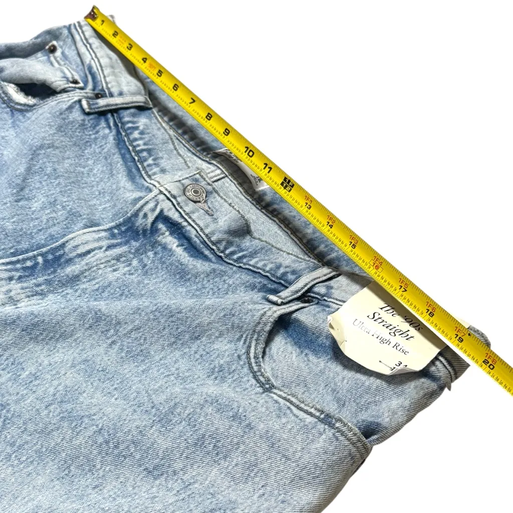 NEW Abercrombie & Fitch The 90’s Straight Ultra High Rise Comfort Jeans 34/18L - Image 8