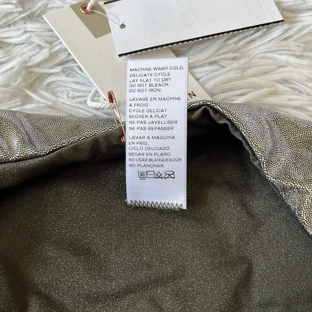 NEW GOOD AMERICAN WOMEN’S FOIL BETTER REVERSIBLE BIKINI BOTTOM SIZE MEDIUM - Image 8