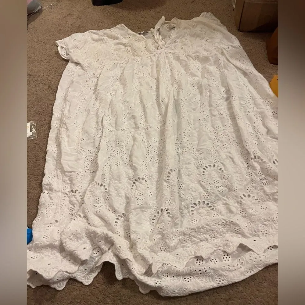 Young fabulous & broke uma white kaftan cover up small - Image 5