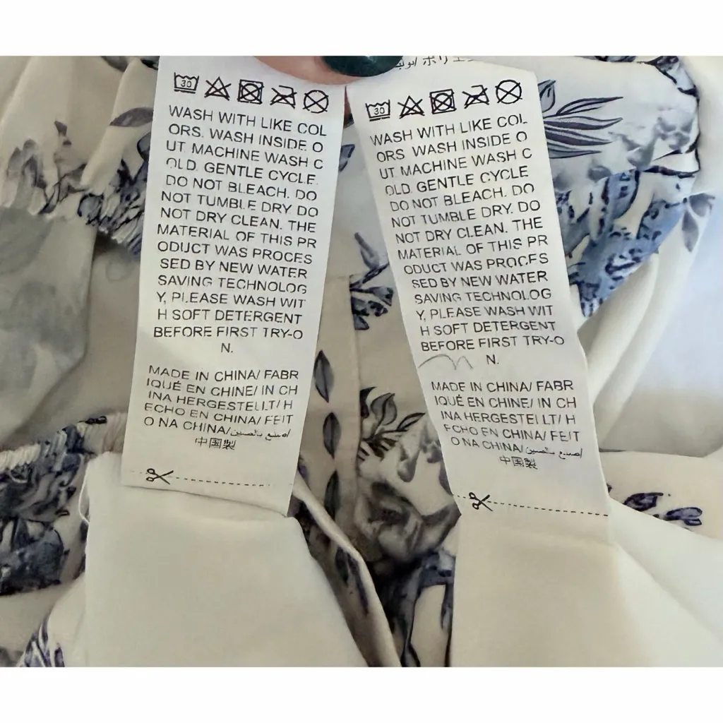 Floerns Floral Two Piece White Size M - Image 5