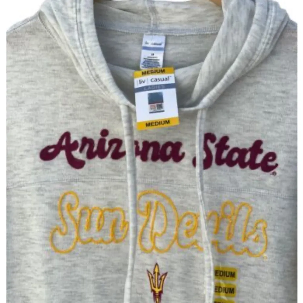 Arizona State Sun Devils Hoodie Size Medium New with‎ tags Gray - Image 2