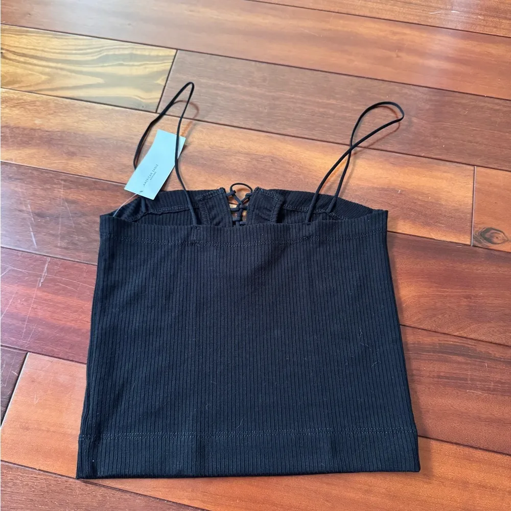 American Eagle Outfitters Black Lace-Up Camisole - Image 2