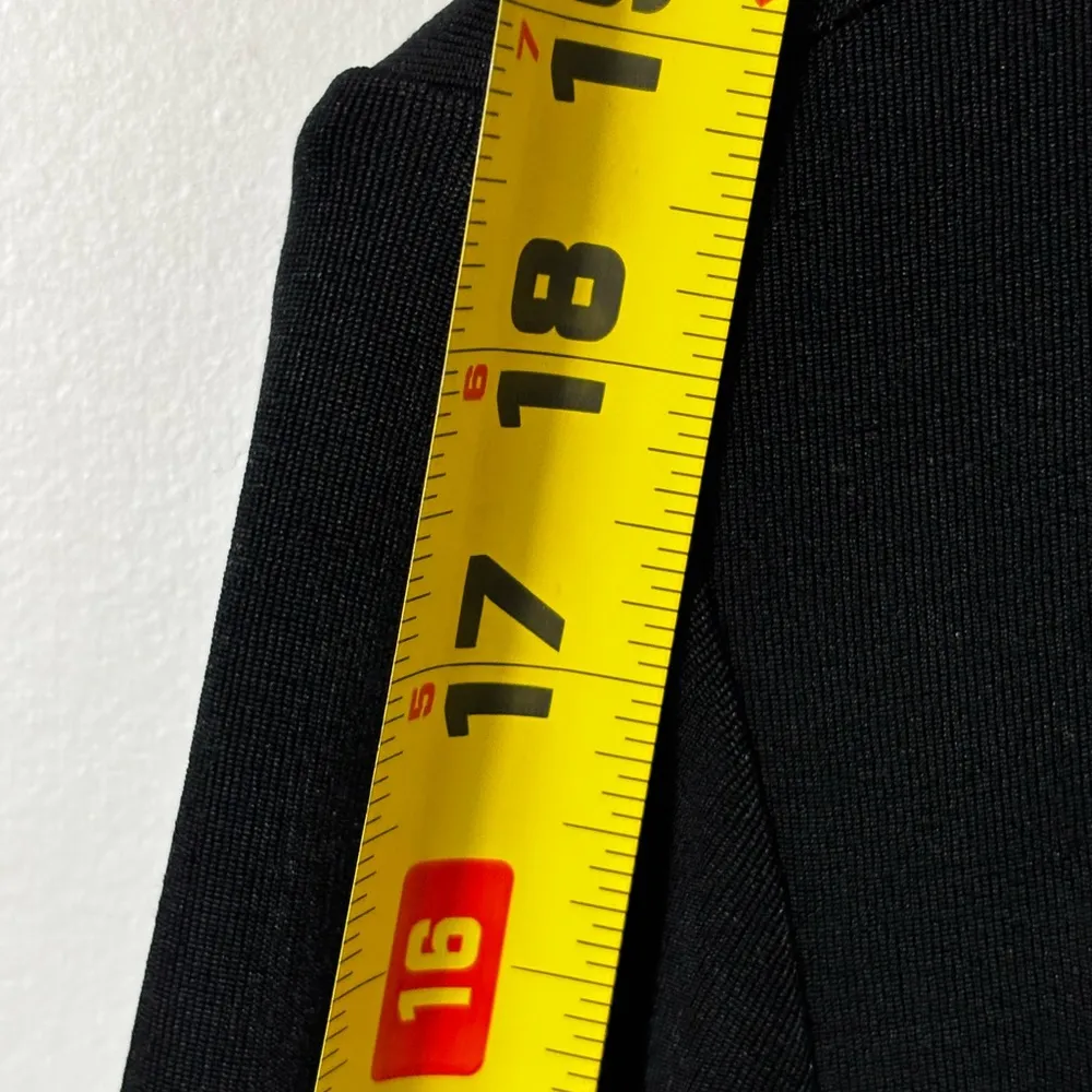 Chicos Travelers Size 2 US Large Velvet Trim Black Open Front Cardigan Jacket - Image 9