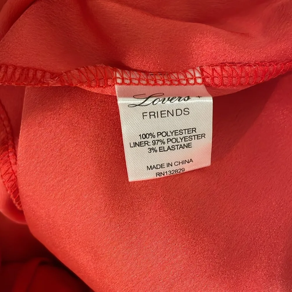 Lovers + Friends Red Lace Sheath Size S - Image 8