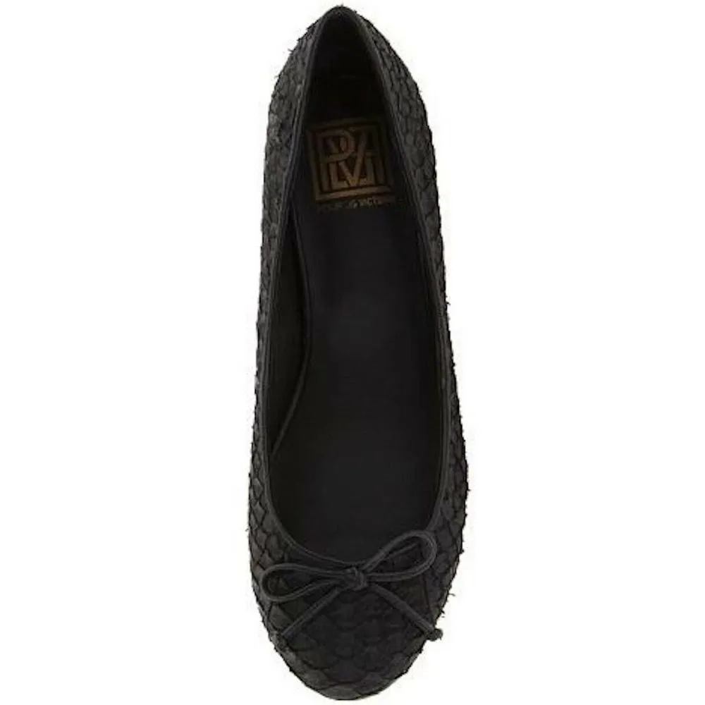 Pour La Victoire Hessa Black Leather Flats 8.5 M - Image 4