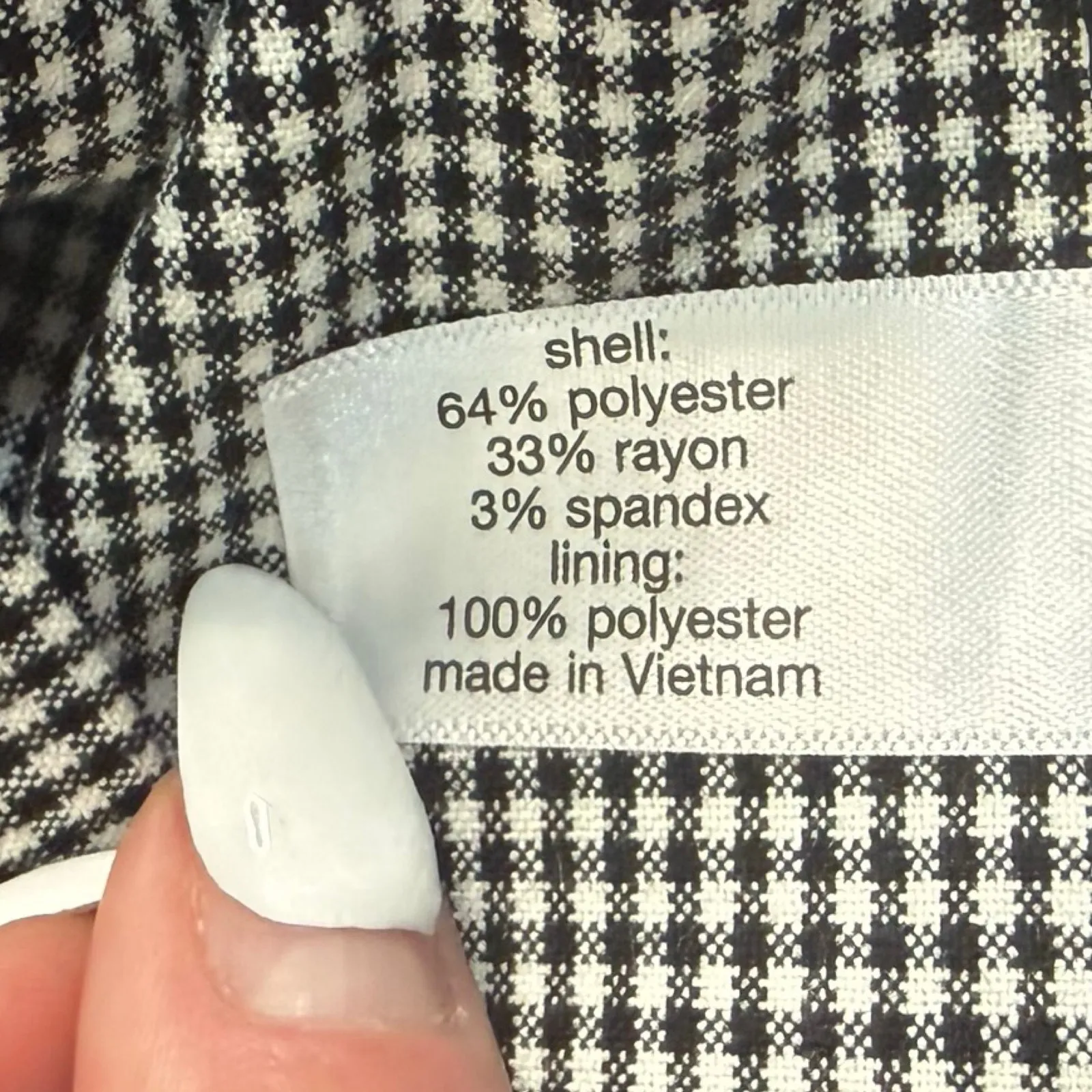 Lane Bryant Black White Check Perfect Drape One-Button Blazer size 22 NEW Tags - Image 4