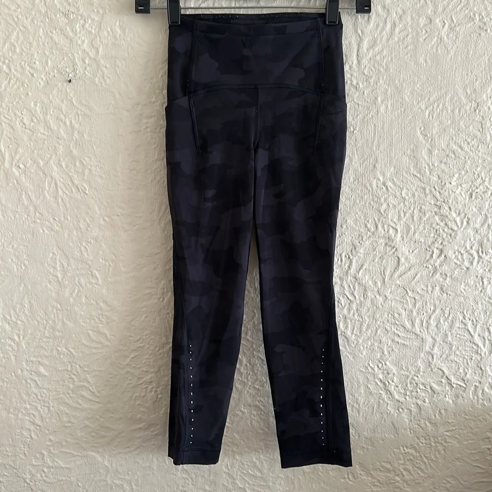 Lululemon Swift Speed High-Rise Crop 21” Heritage 365 Camo Deep Coal Leggings 0 - Image 13
