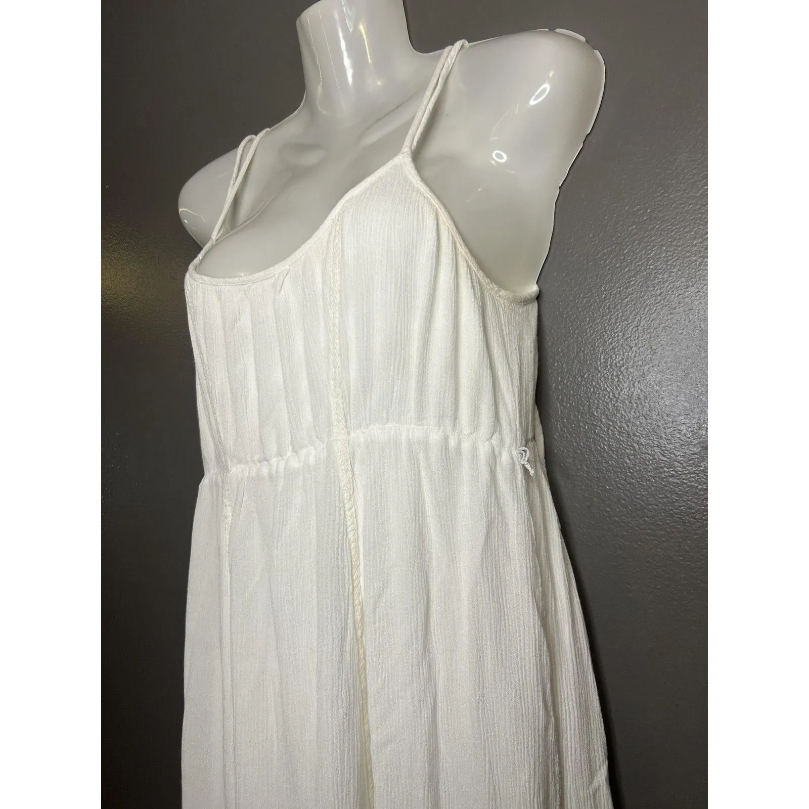 Motherhood Maternity Dress Womens Small White Lace Hem Maxi Sleeveless Sundress - Image 5