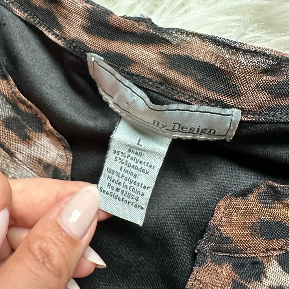 Cheetah print button down top Black Size L - Image 4