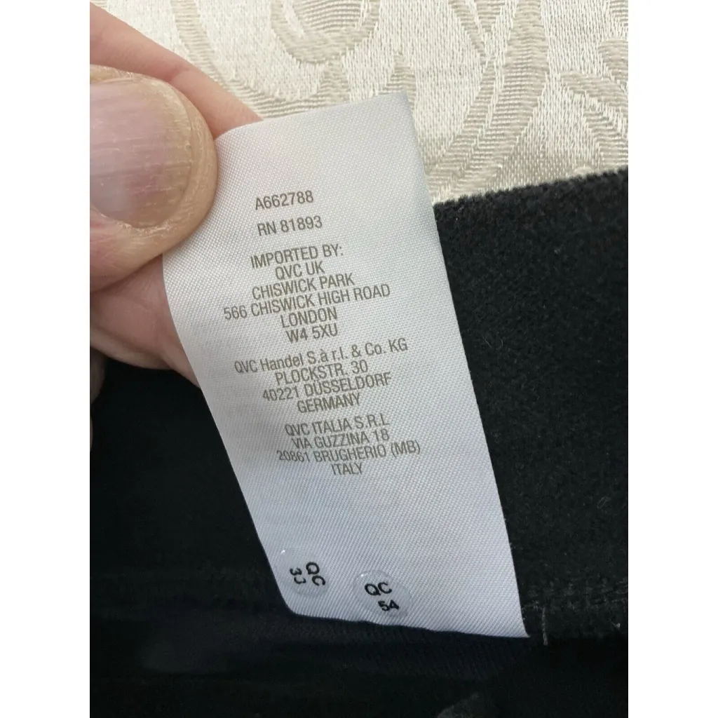 Womans D & Co LP Black Velvet Pullon Straight Leg Stretch Pants Size undefined - Image 5