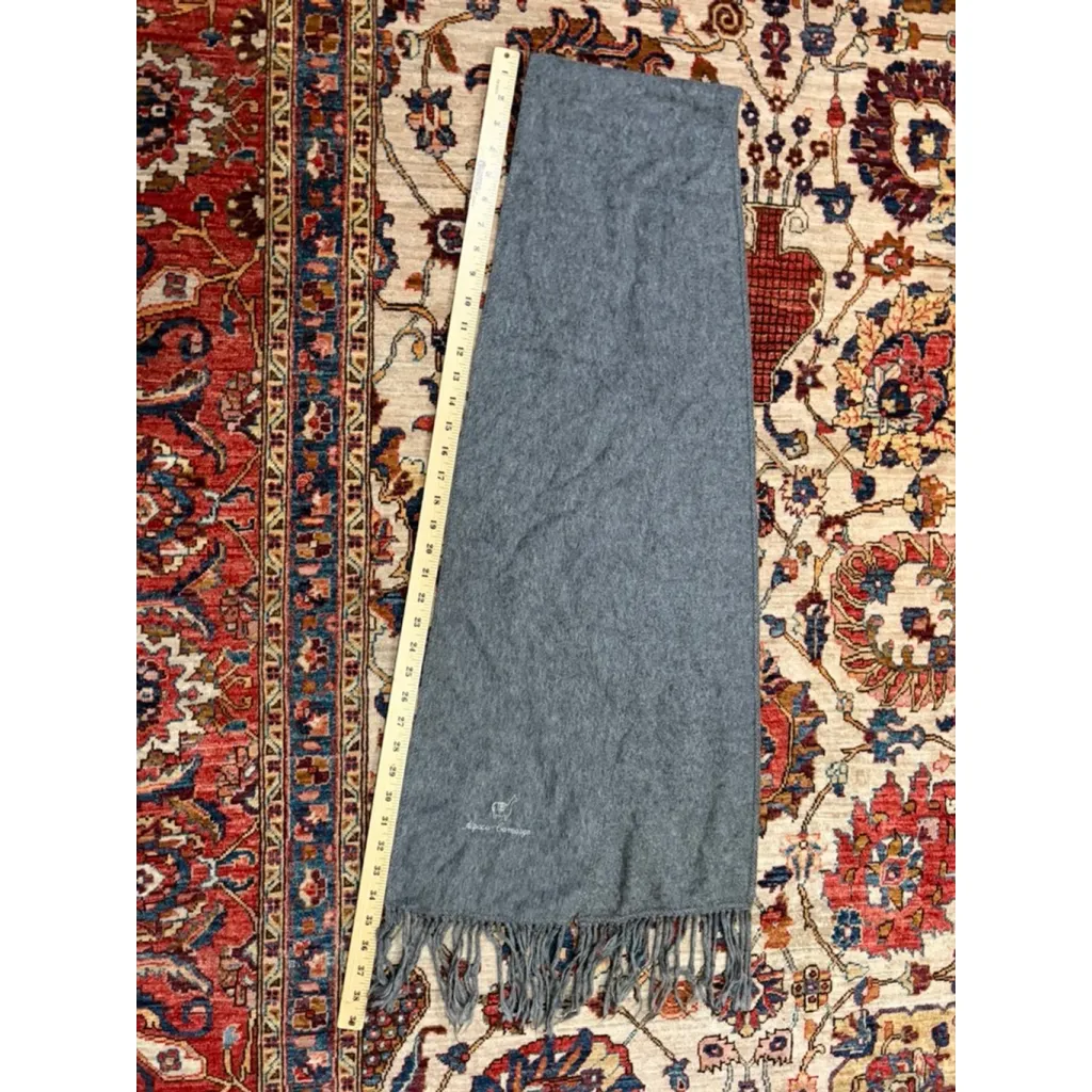 Alpaca Camargo Gray Fringe Scarf Soft Wool Feel Peru - Image 2