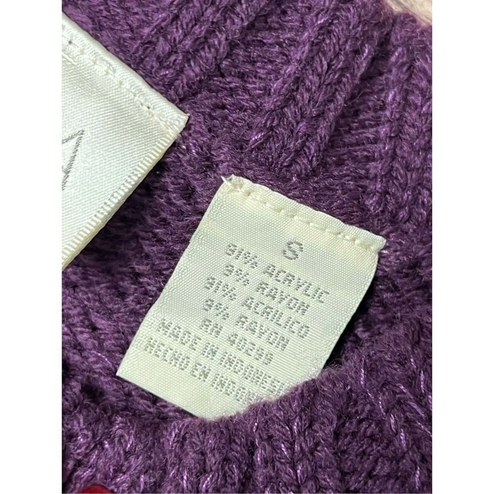 Erika Purple "Black Cherry" Cozy Button Up Cardigan Sweater‎ SMALL NWT Academia - Image 9