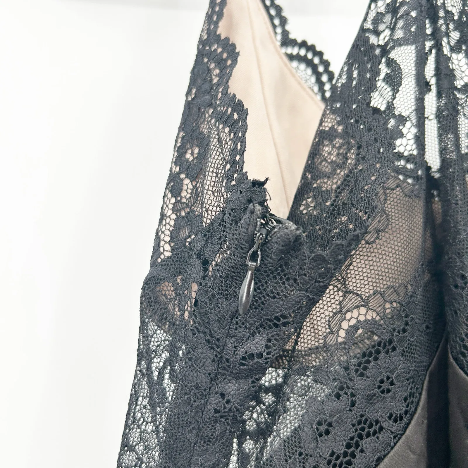 Camellia Womens Coquette‎ Whimsigoth Y2K Satin Lace Cami Slip Dress Size S Black - Image 7