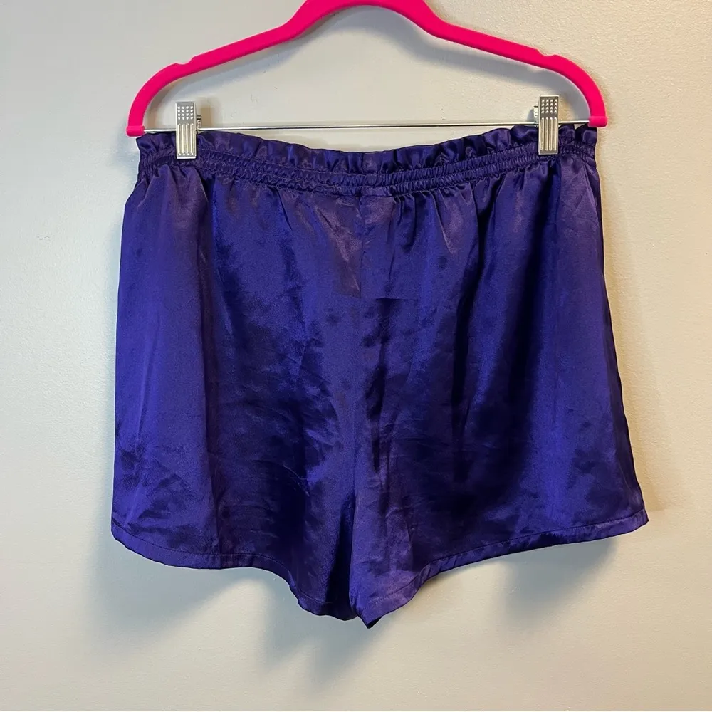 Victoria’s Secret Gold Label Pajama Shorts in Deep Purple Sz M EUC - Image 6