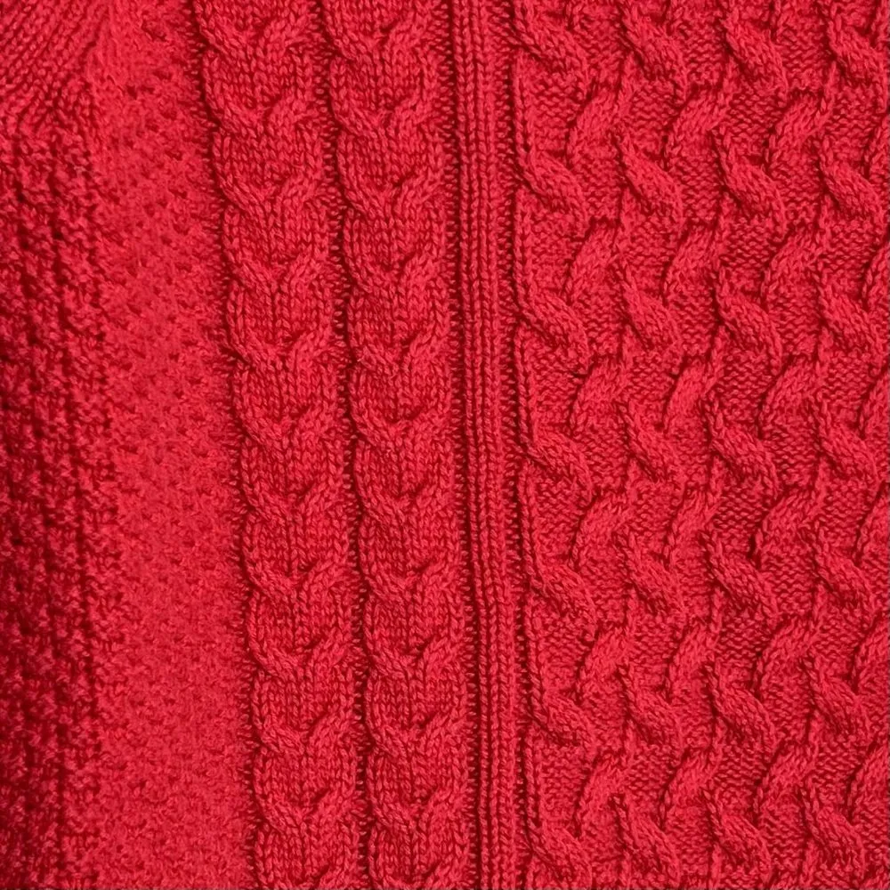 Gap Red Chunky Knit Crewneck Sweater - Image 6