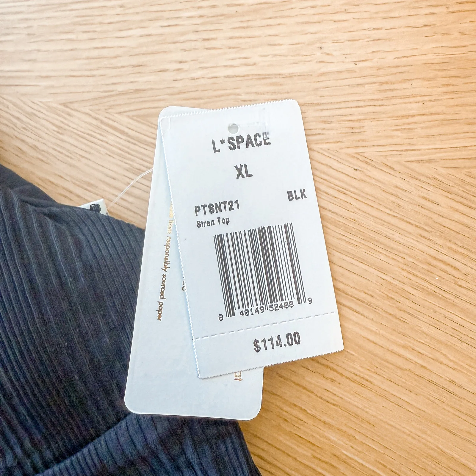 L Space Bikini Top Womens‎ XL Blue Siren Wired Ribbed Swimwear - Image 4