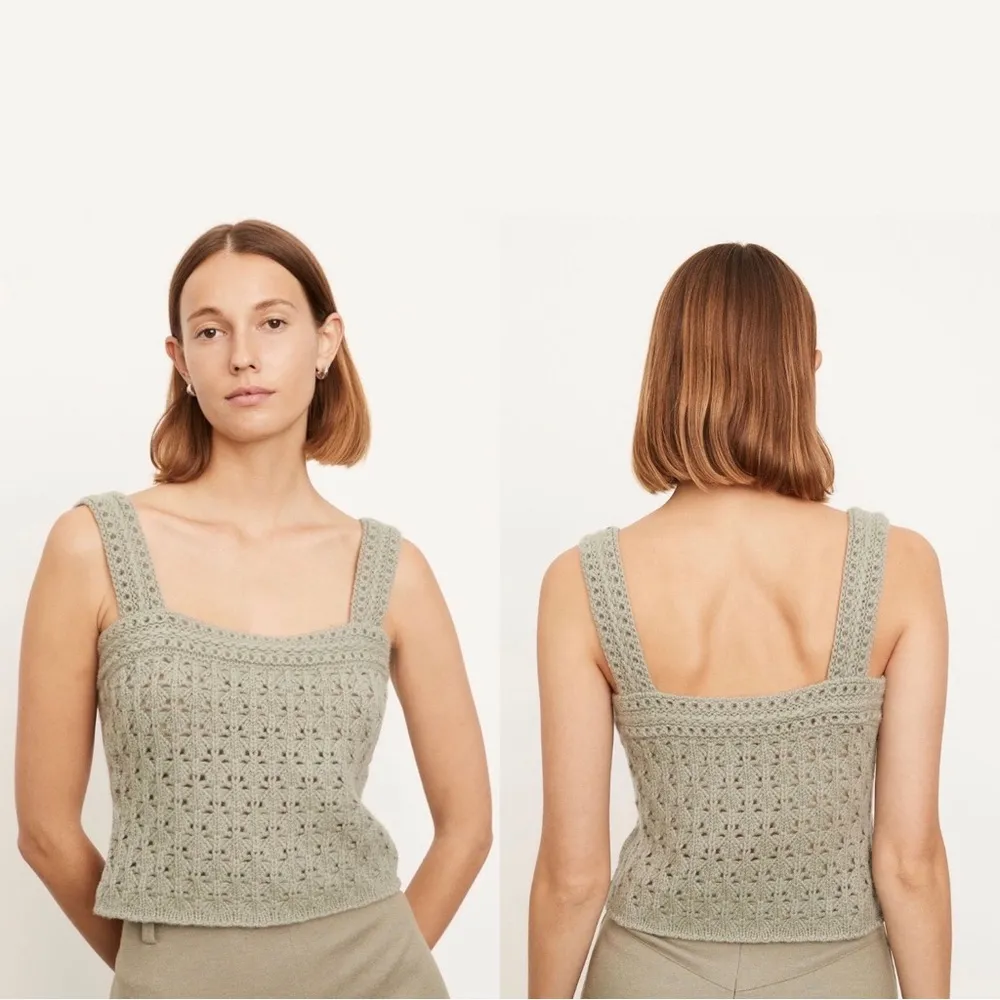NWT Vince Crochet Cami Top in Aritchoke - Image 5