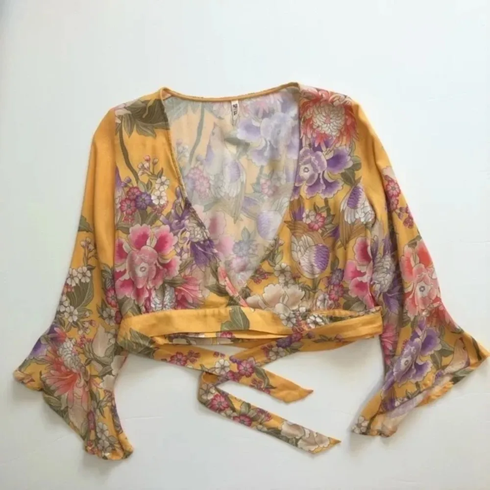 Spell & The Gypsy Blue Skies Wrap Top in Sunflower - Image 6