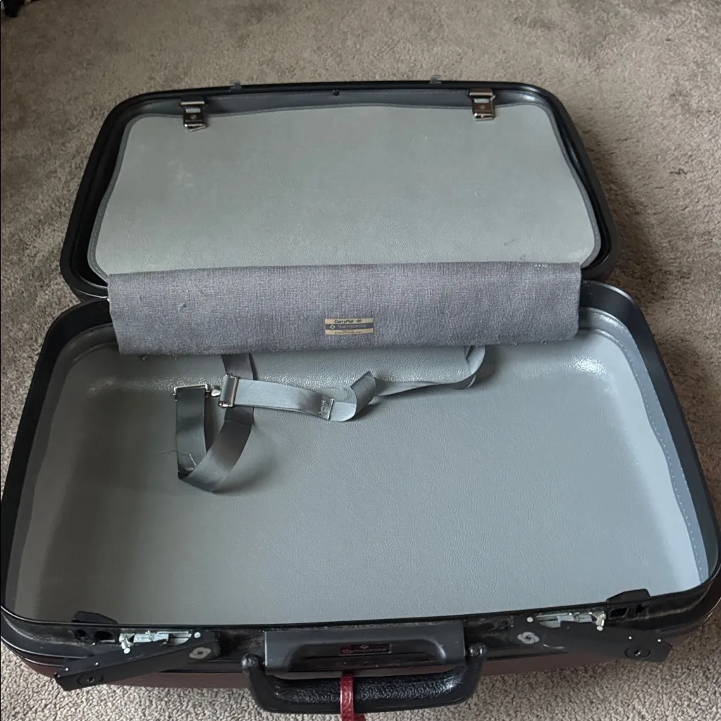 Samsonite Carry Pac 46 Maroon Hard Shell Luggage Briefcase Red - Image 6