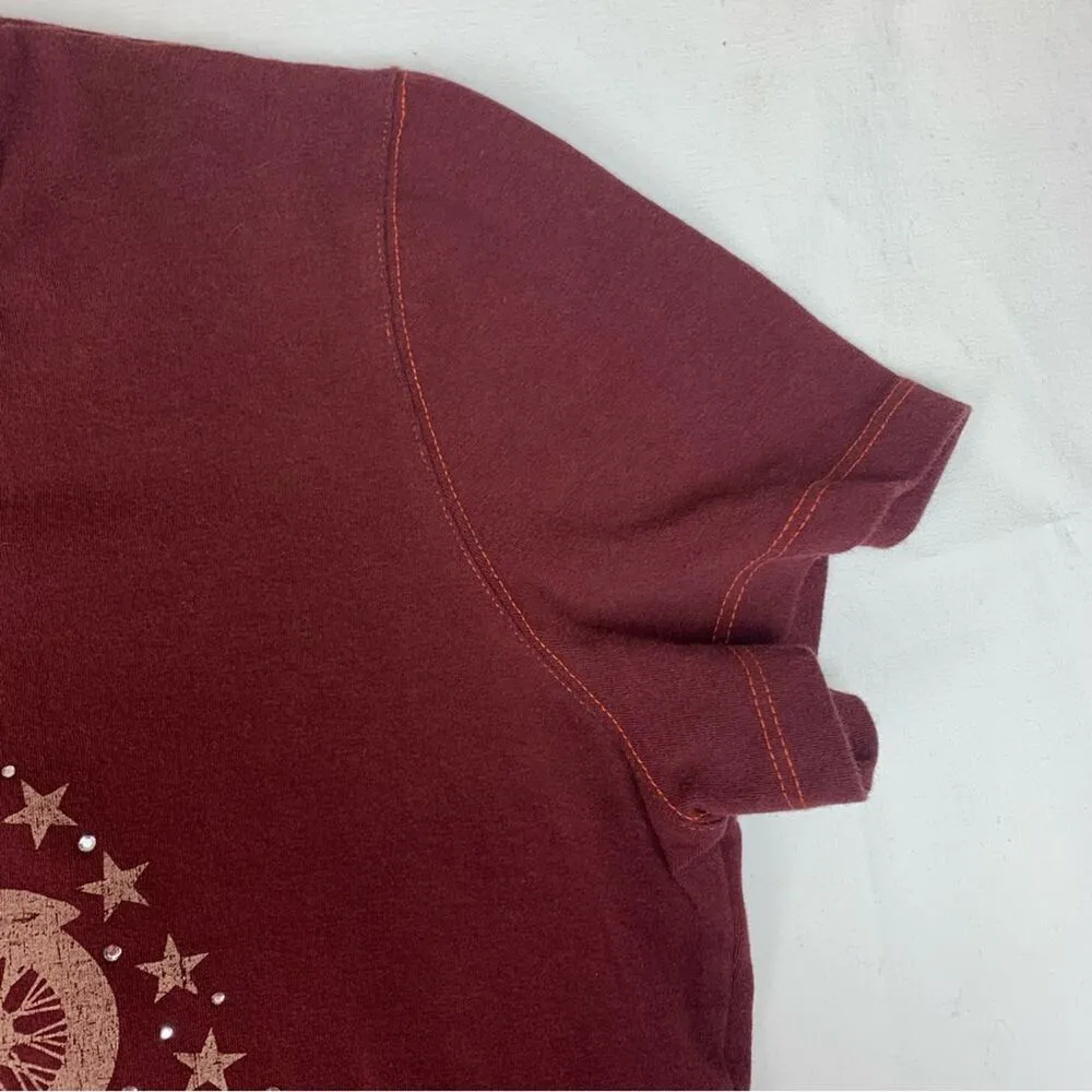 Harley Davidson women's XL shirt sleeve shirt red wine motorcycle graphic tee - Image 7