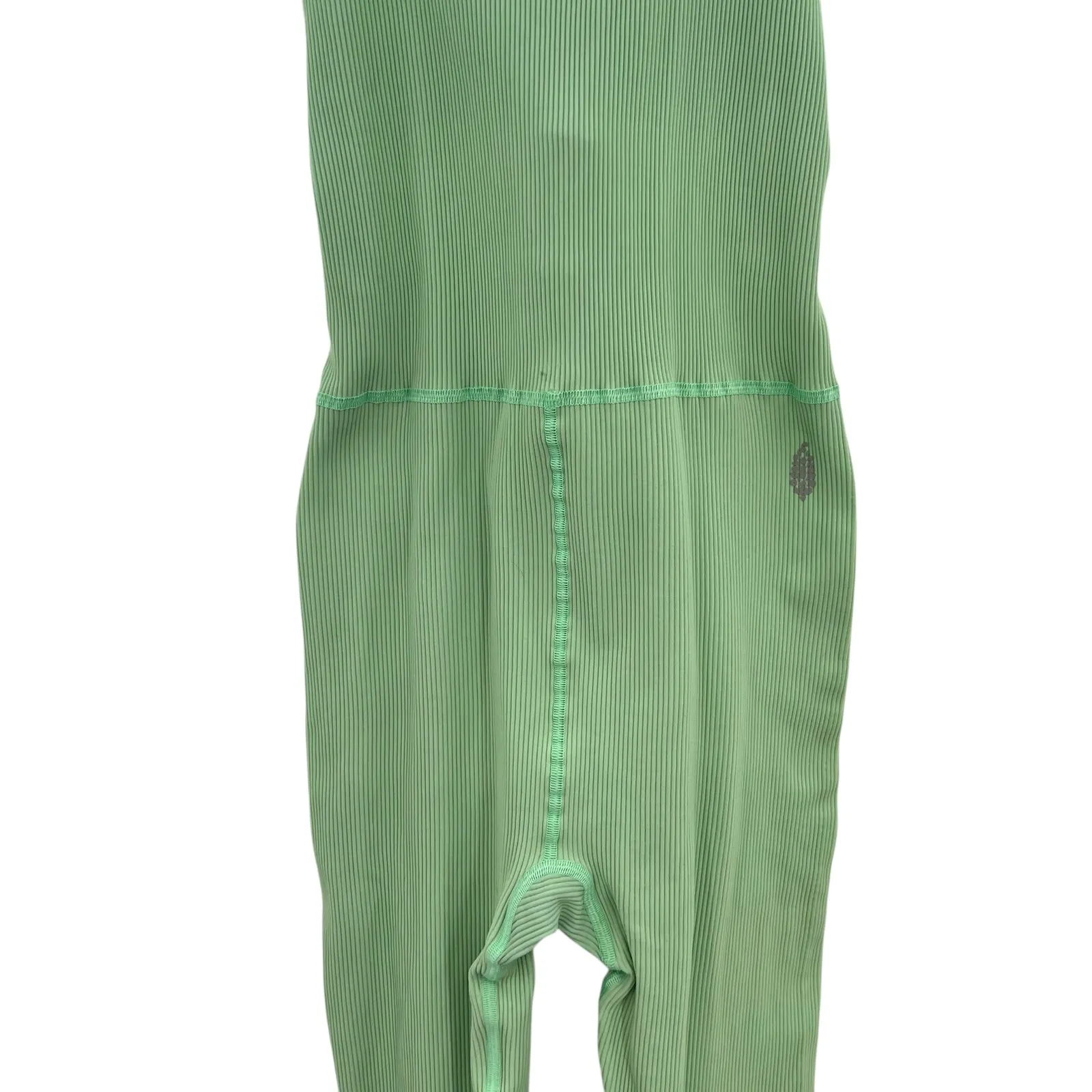 Free People‎ Free Throw Onesie Jumpsuit Ribbed Seamless Green Size Large - Image 6