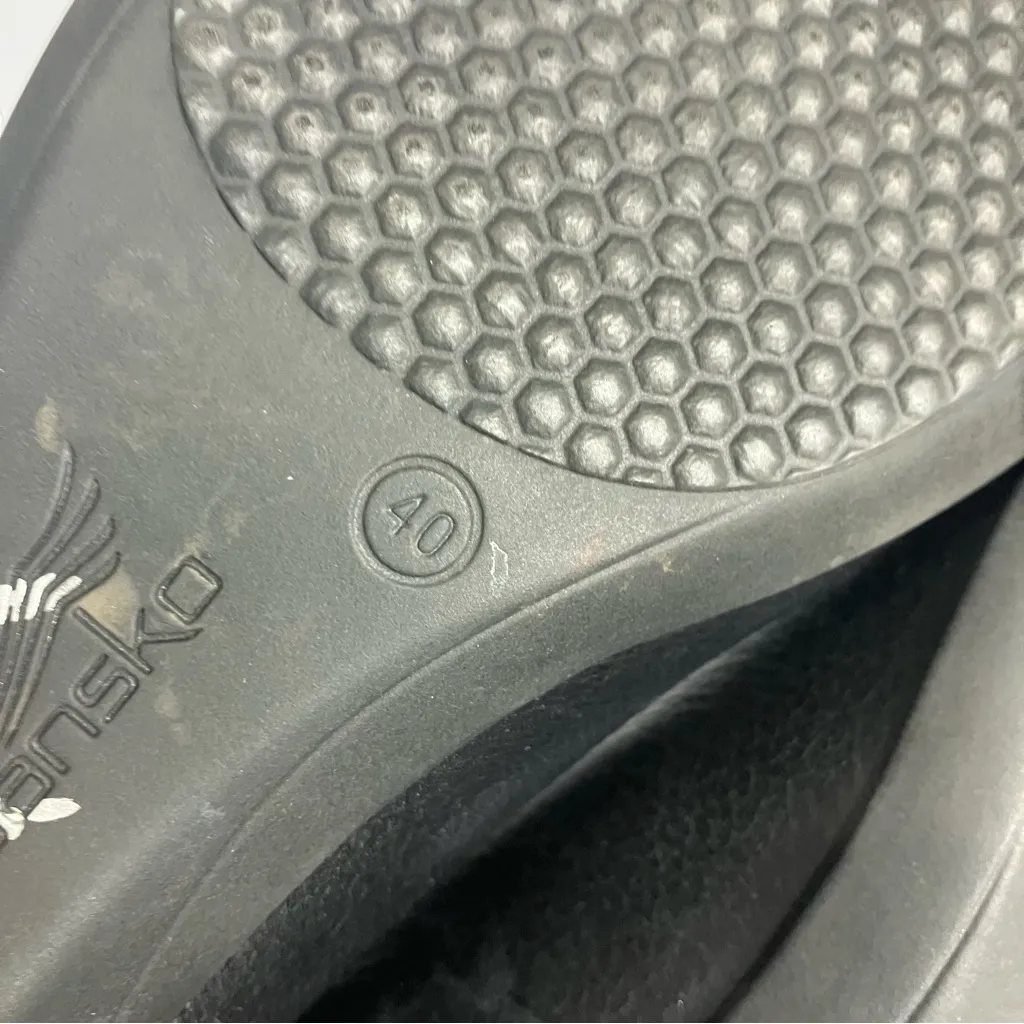 Dansko Franny black leather‎ slip on shoes loafers women’s size 40 professional - Image 8