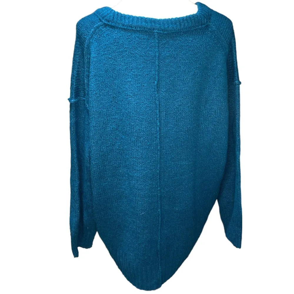Free People Brookside Tunic Sweater Halcyon Blue Size Small - Image 2