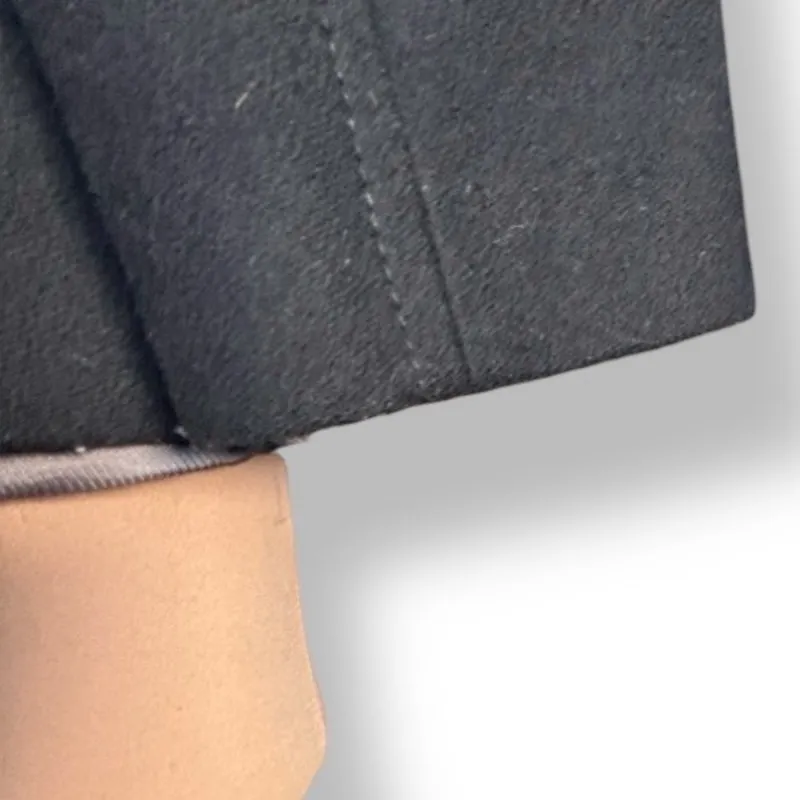 Banana Republic Italian Wool Blend Black Coat Large Classic Winter Warm Timeless - Image 5