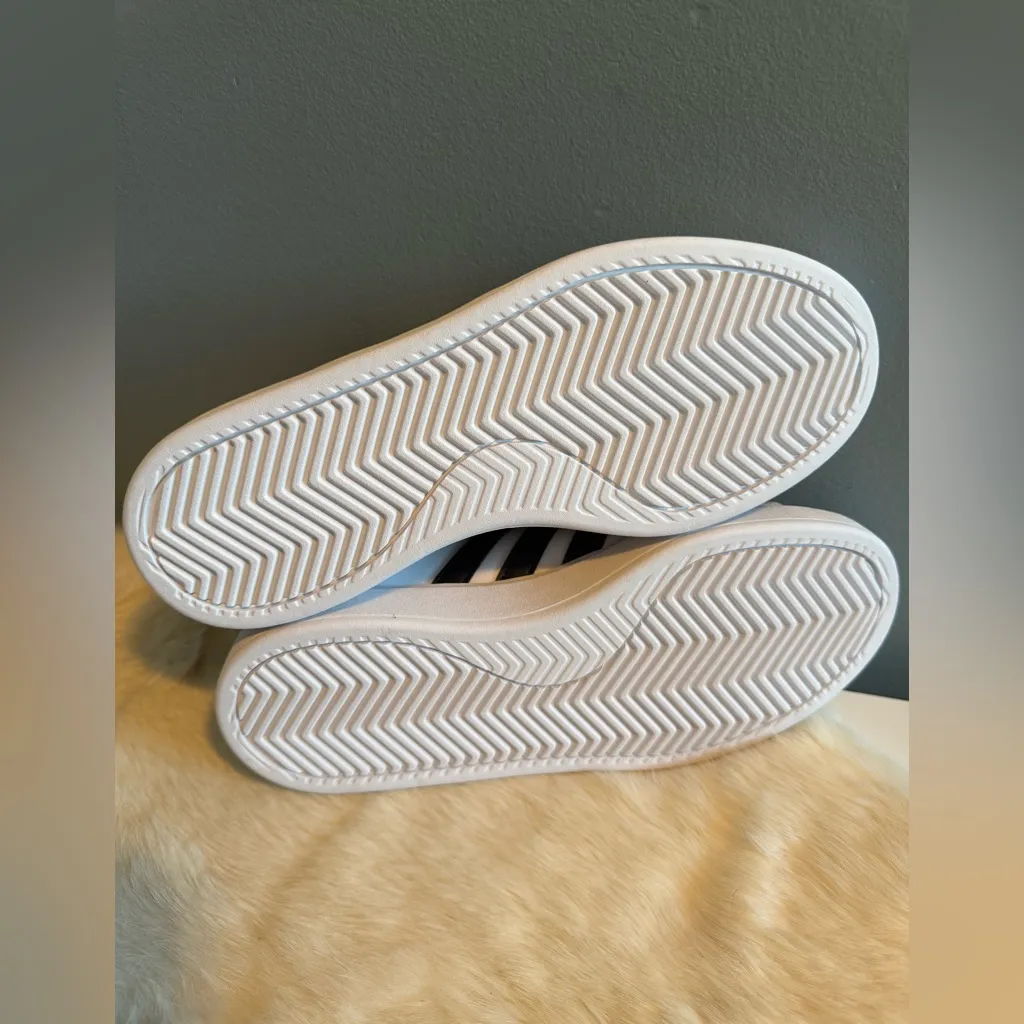 Adidas Women’s Grand Court 2.0 Black Stripe Sneaker - Image 9