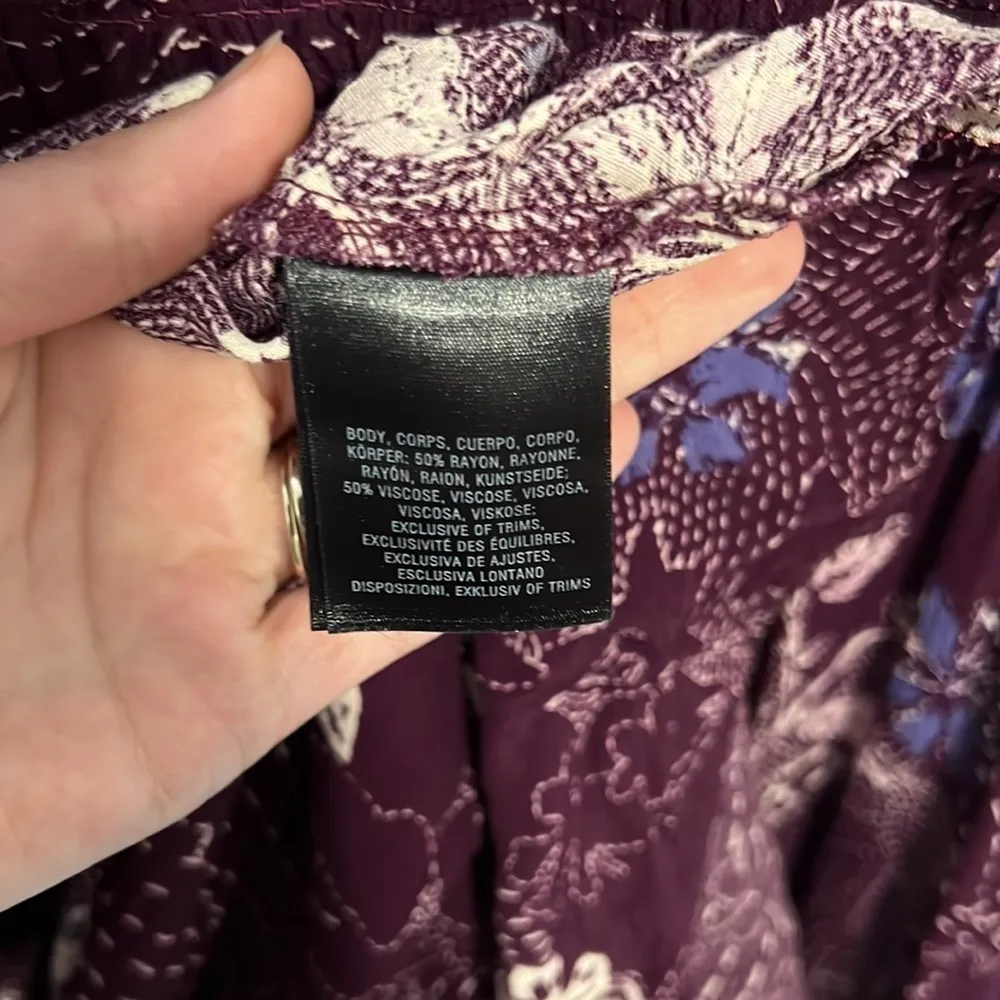 MAEVE Anthropologie - Ruffle Monaco Tiered
Dress Purple Floral Feminine Size Sm - Image 8