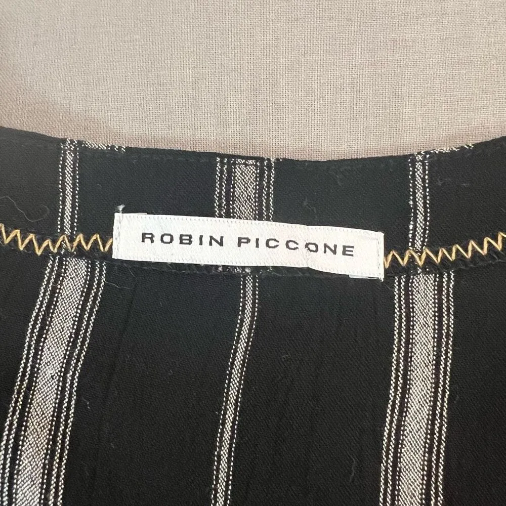 Robin piccone Nordstrom’s Claire striped tassel ties coverup dress size small - Image 10