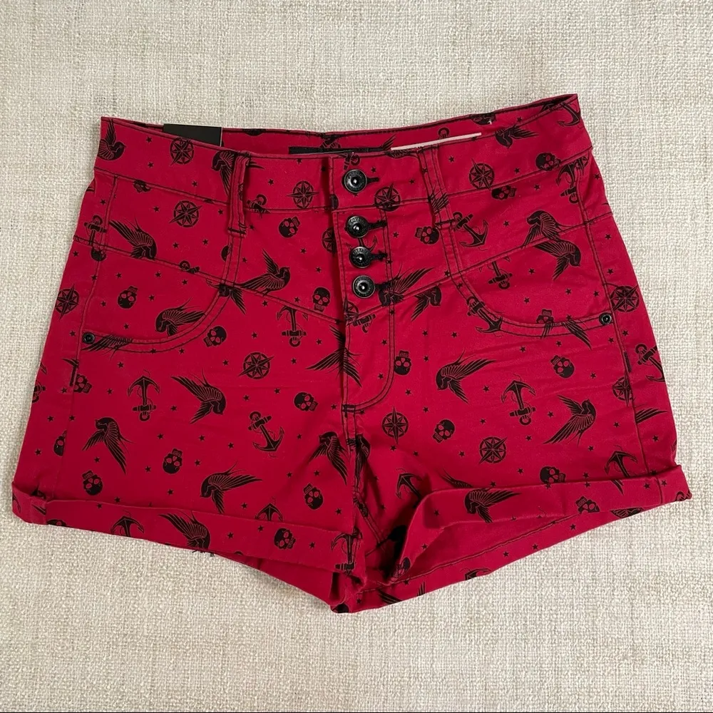 Lovesick from Hot Topic High Waist Shorts Red Size undefined - Image 3