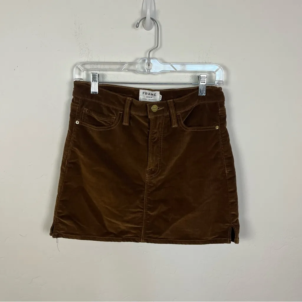 FRAME Le Mini Corduroy Skirt - Image 2