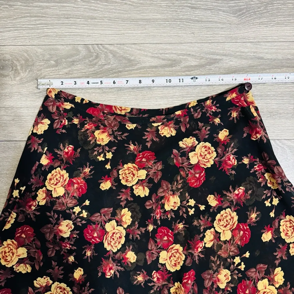 Compagnie Internationale Express Vintage Floral Short Skater Y2K Skirt Ruffled M - Image 12