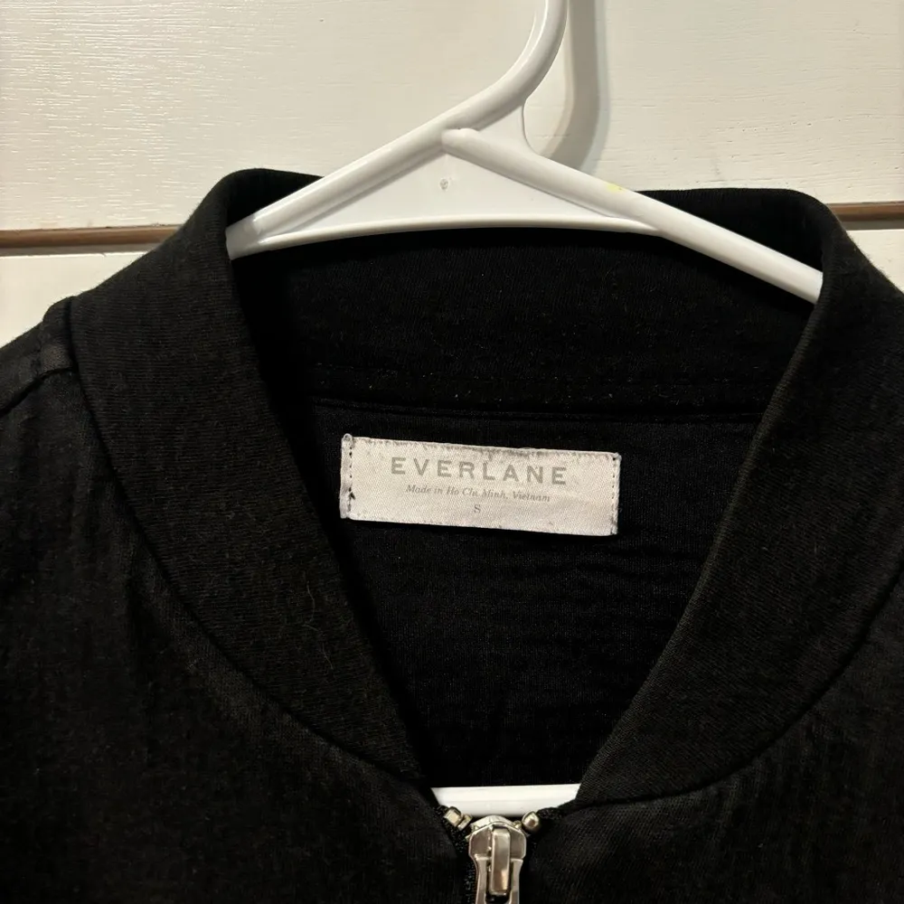 Everlane Elastane Fleece Zip Up Bomber Jacket - Image 5