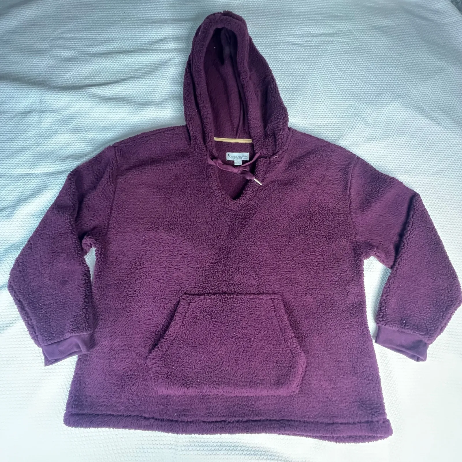 KOOLABURRA BY UGG Womens Purple Fleece Hoodie Sweatshirt Size L Pullover Pocket - Image 1