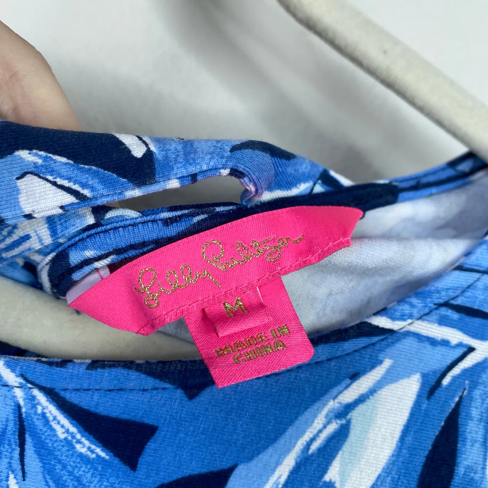 LILLY PULITZER Dianna Dress High Tide Navy You Are The Zest Size Medium Preppy - Image 6