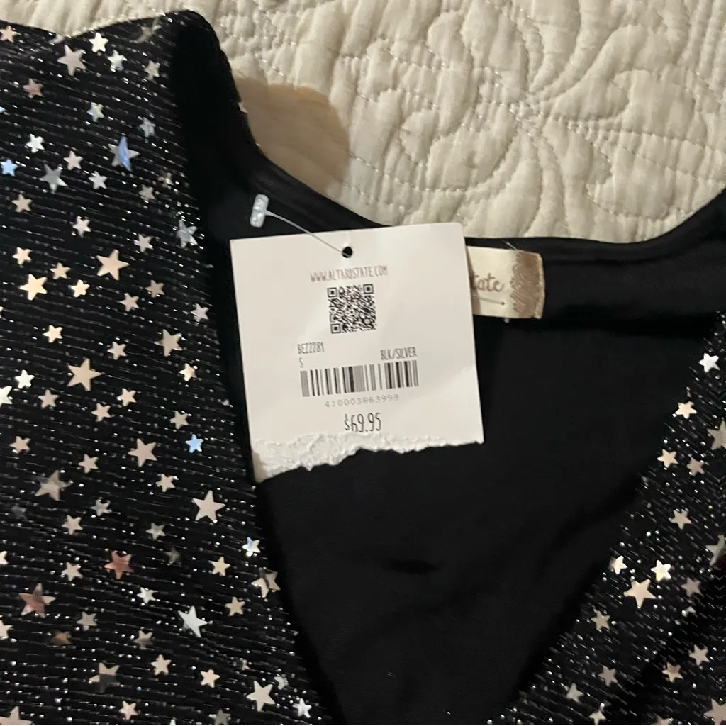 Altard State bishop sleeve embellished star long sleeve shirt size small - Image 3