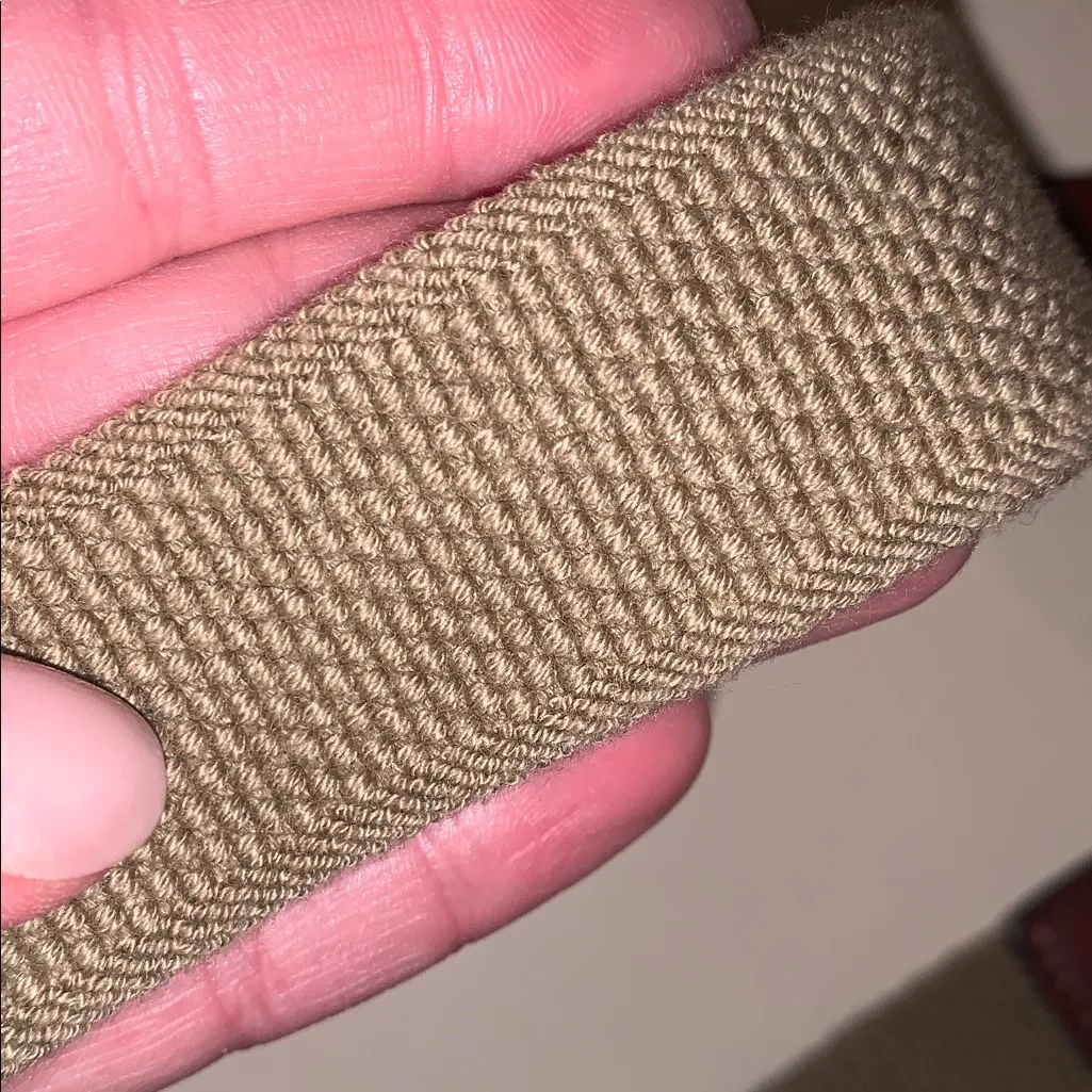 Polo Ralph Lauren Leather Preppy Classic Stretchy Strap Canvas Buckle Belt 24 - Image 6