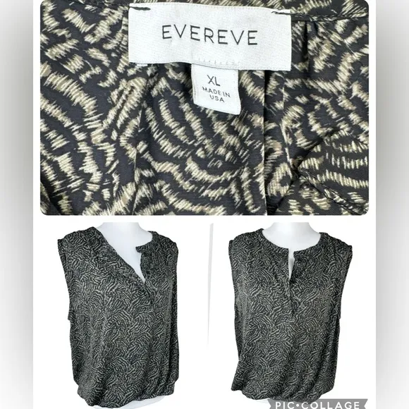 EVEREVE Animal Abstract Bubble Tank Top Women’s Size XL Business Casual Office - Image 2
