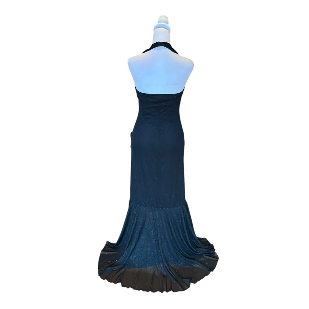 knee length dresses for ladies Floor Length Tulle Prom Dress A-Line Floral Sleeveless V Neck Lace with Embroider main image 1