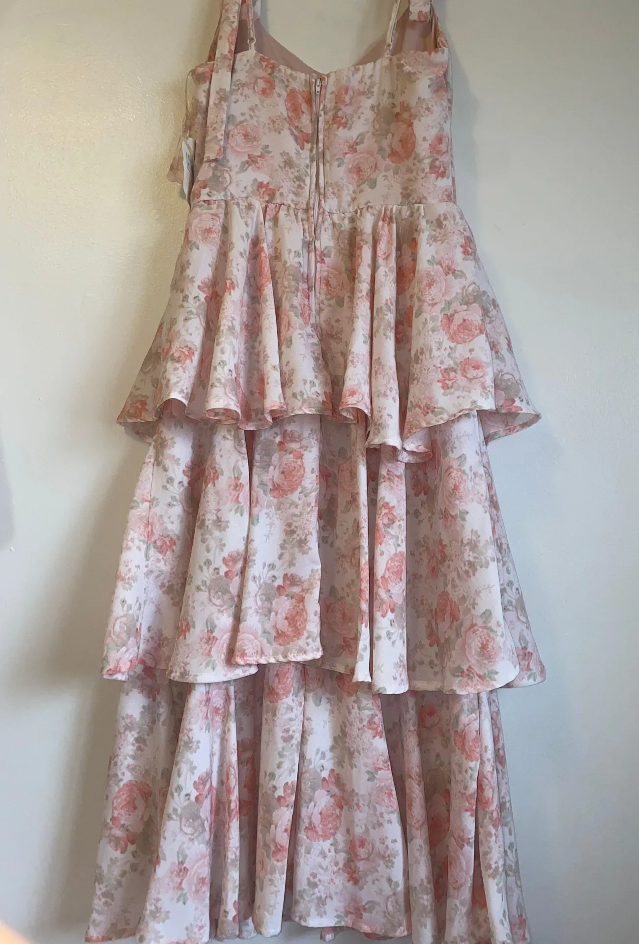 Pink Ruffle Maxi Dress - Image 2