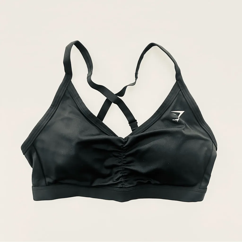 Gymshark S Training Cycling Shorts & Ruched Sports Bra Set - Image 2