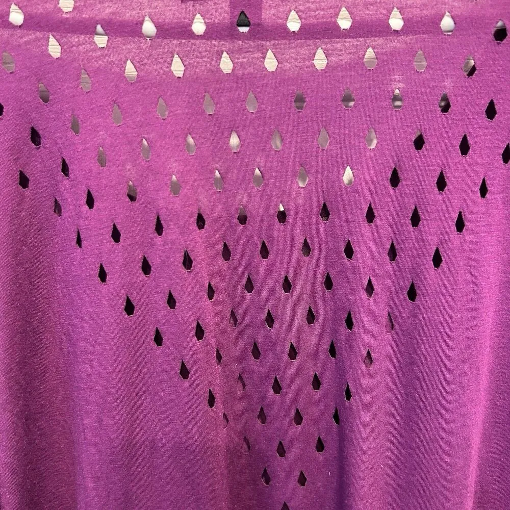 Volcom Women's Large Purple Long Sleeve Shirt Size Large Lightweight‎ Cut Outs - Image 6