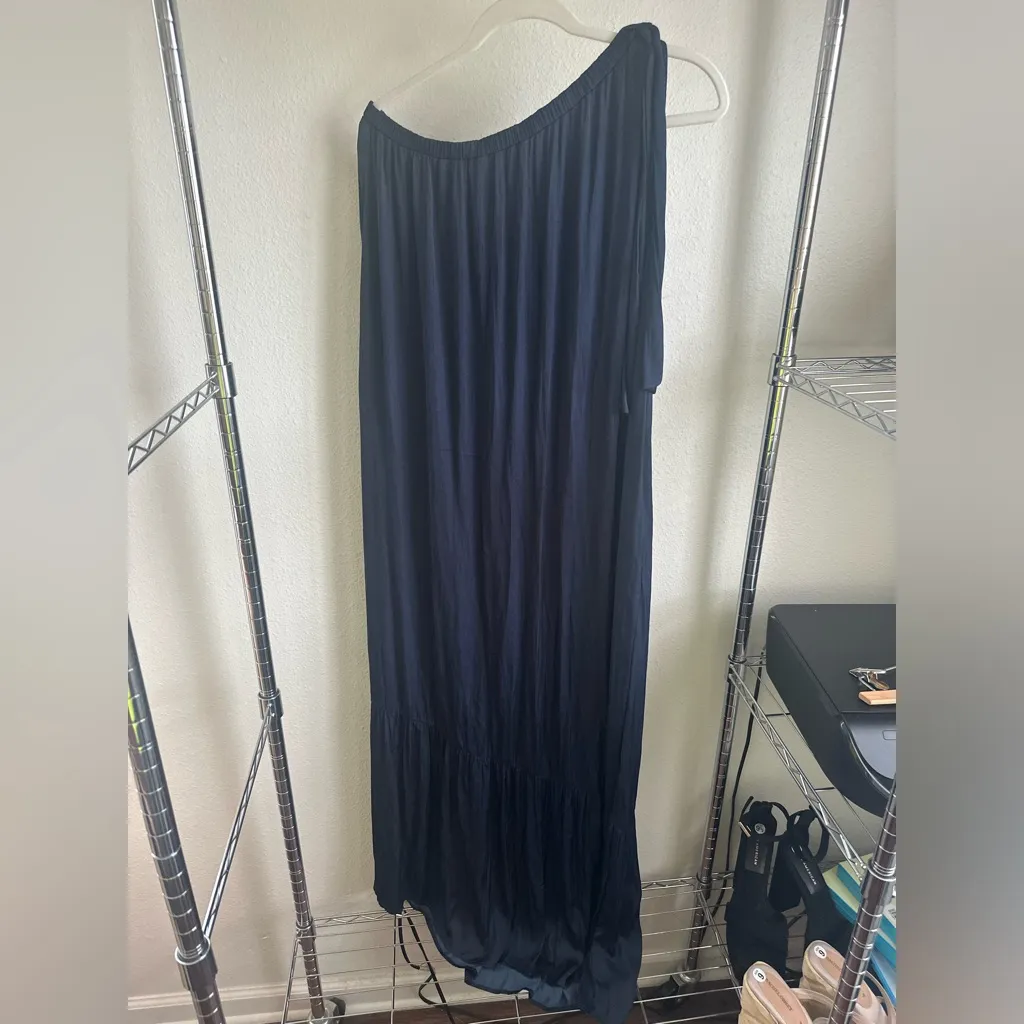 EVER EVE Elegant Navy One-Shoulder Maxi Dress. - Image 7