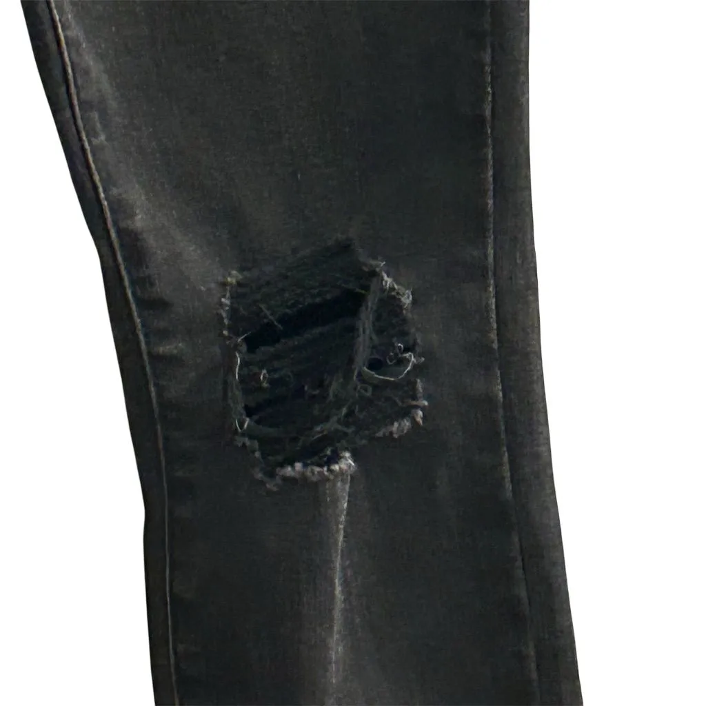PacSun Women's High Rise Jegging Jeans Black Distressed Size 24 - Image 5