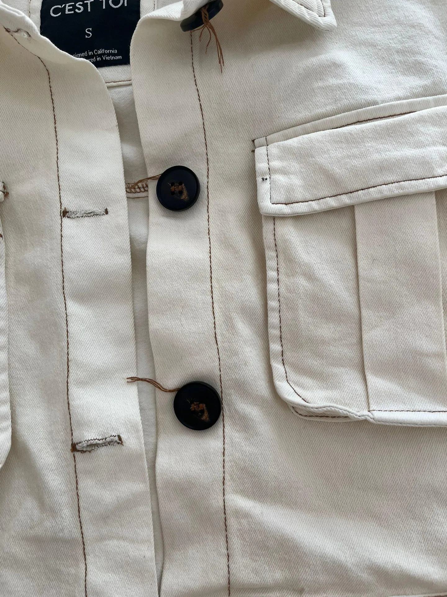 White Jean Jacket - Image 3