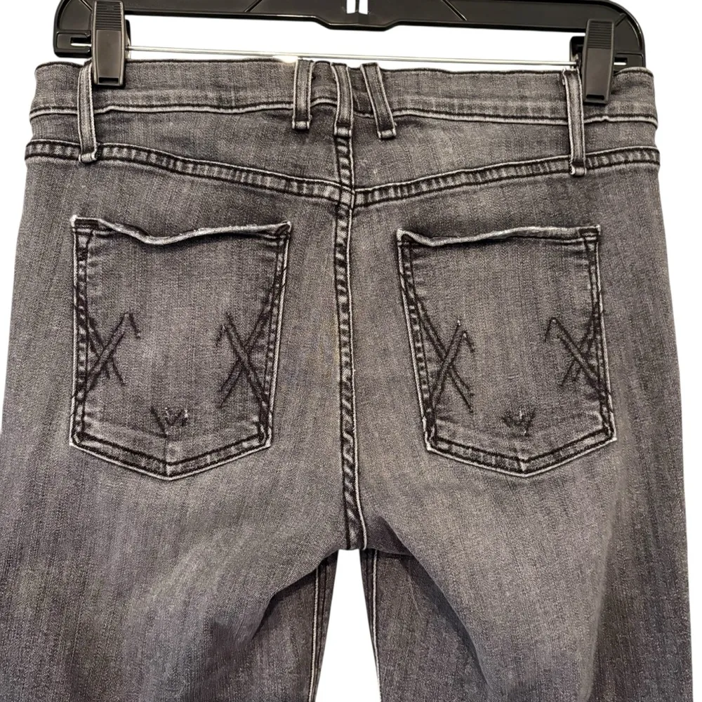 MCGUIRE Cropped Valetta Jeans with Raw Hem in Rialto Gray, Sz 30 - Image 11