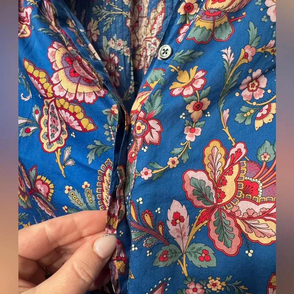 J.Crew Floral Belle Ruffle Liberty London Print Popover size 2 - Image 3